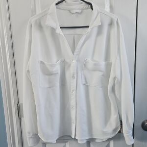 Max Cocos Button Down Shirt.  Boxy Fit. Color White Size Xl